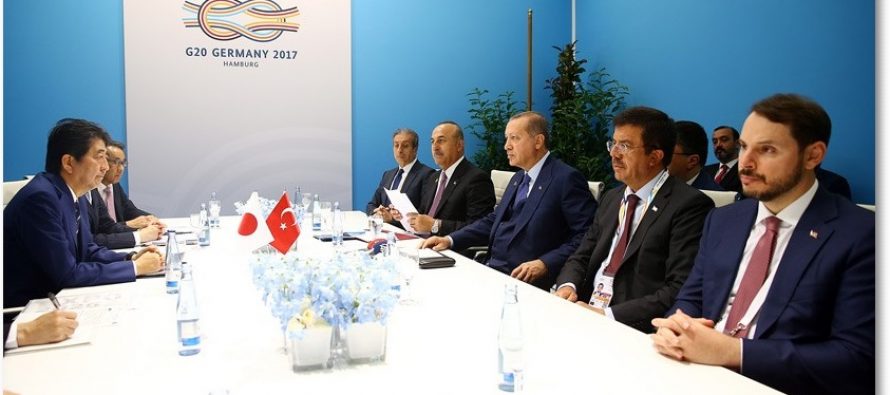 Cumhurbaşkanı Erdoğan, Japonya Başbakanı Abe’yi Kabul Etti